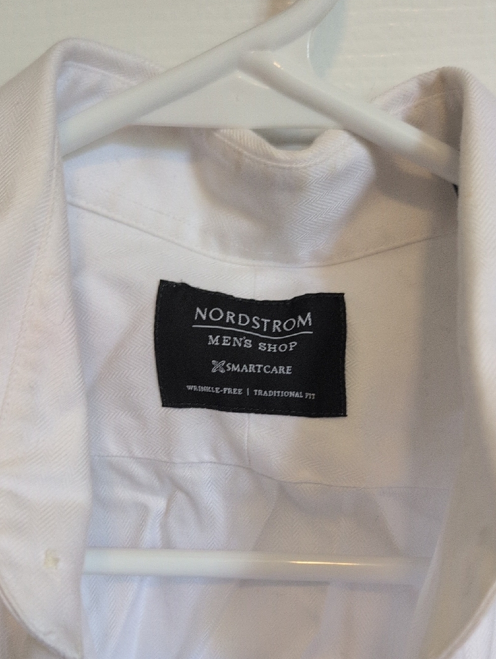 Nordstrom Men's Shop White Dress Shirt with Black Label